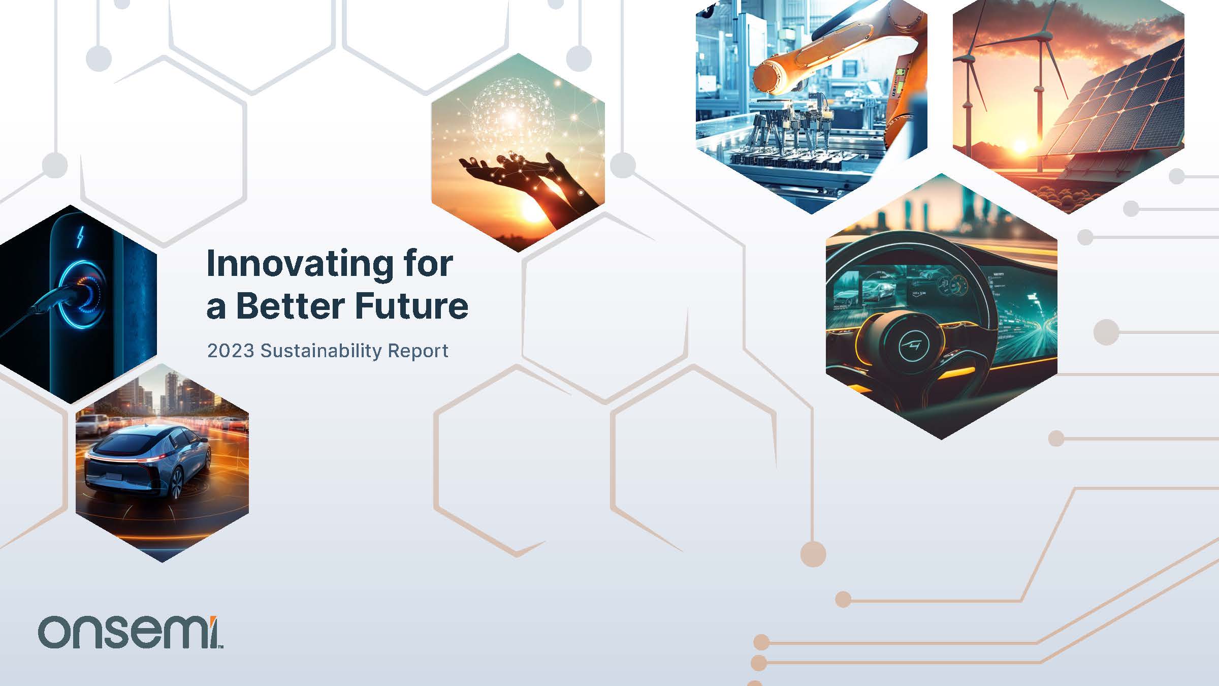 Cover photo of the 2023 sustainability report document.