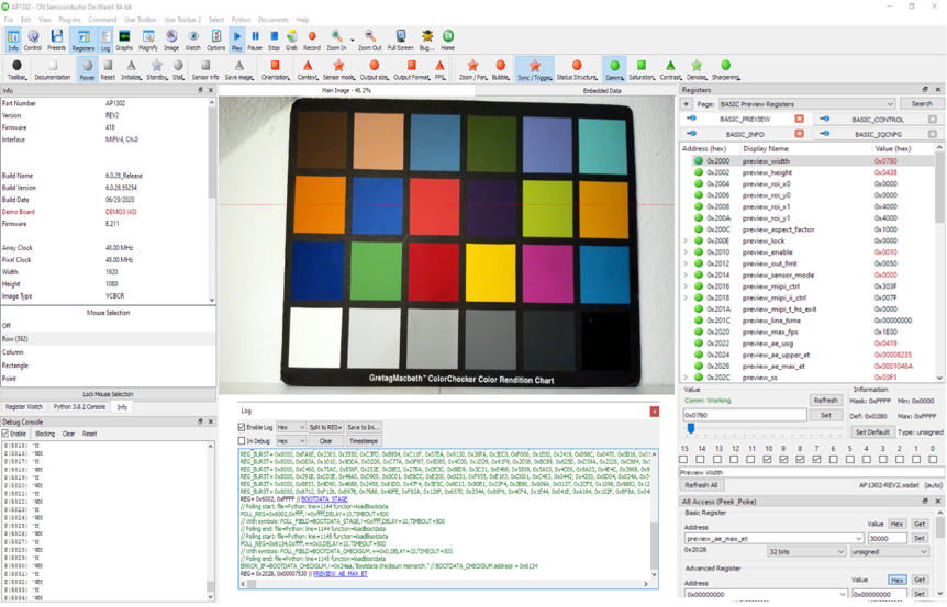 Image Sensor evaluation and development software tools onsemi