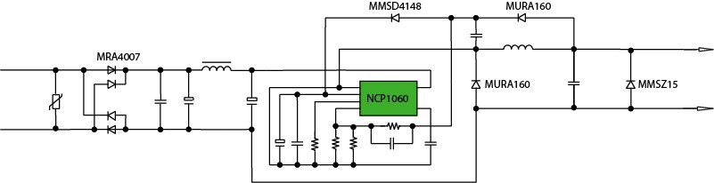 2 W Non-isolated buck block diagram