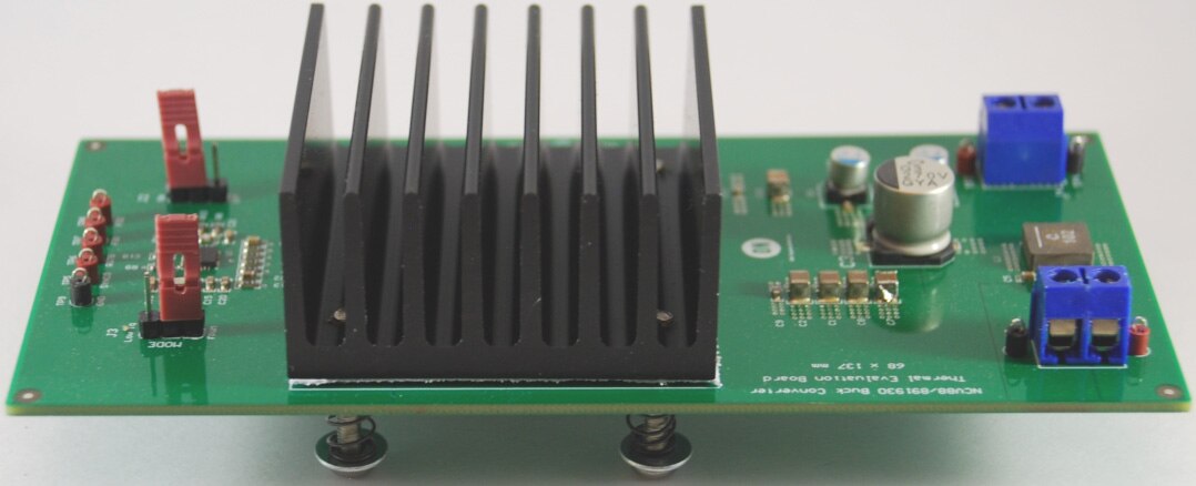 Image of a PCB with a Heat Sink on the Top-Side